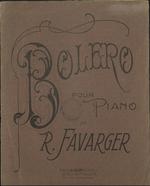 [[18??]] Bolero pour Piano de R. Favarger.